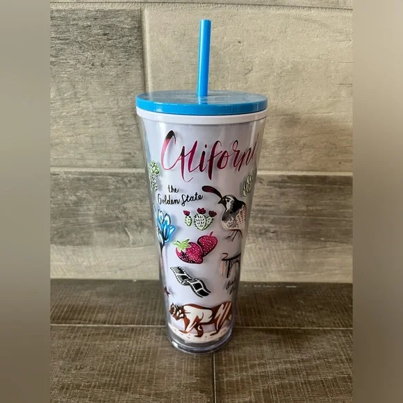 Starbucks | Dining | New Starbucks 24oz Venti Cold Cup Tumbler California  The Golden State 29 Blue | Poshmark